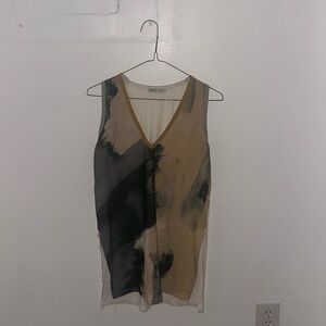Zara W&B Collection Print Sleeveless Tank Top Shirt